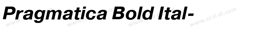 Pragmatica Bold Ital字体转换